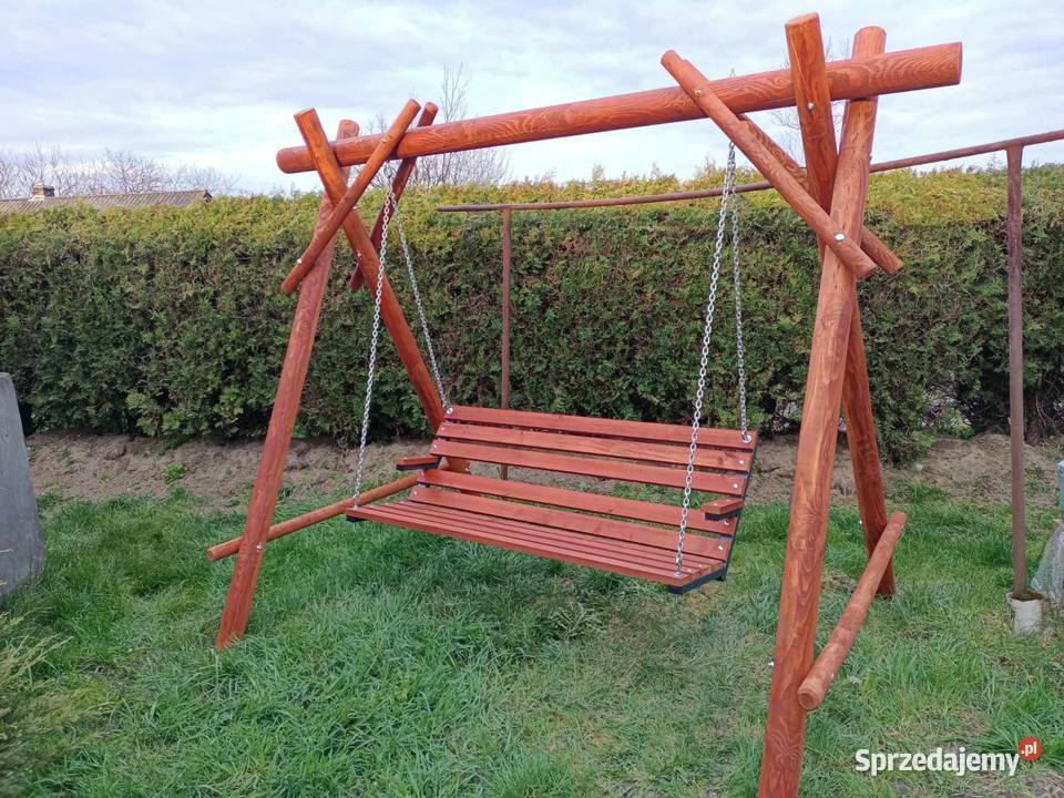Huśtawka ogrodowa toczona stelaż pod huśtawkę Kolbuszowa
