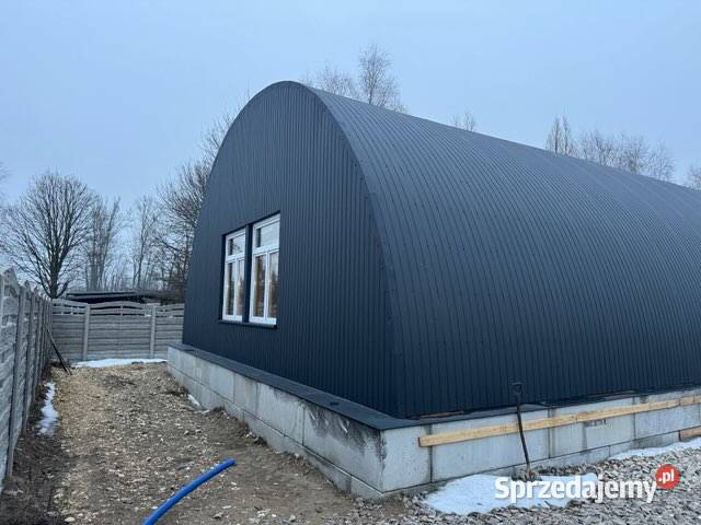 Hala łukowa 11 x 25m wiata na slome maszyny Lisków