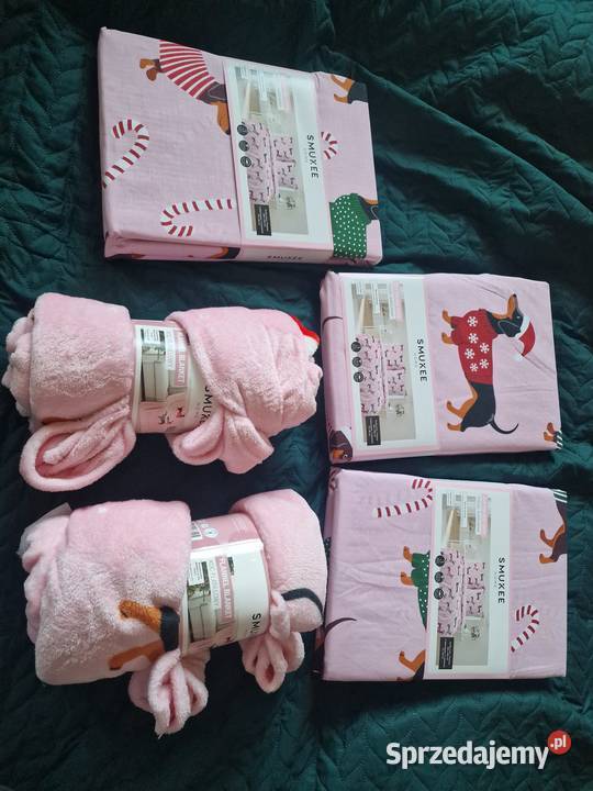 NOWA Pościel w świąteczne jamniki w JAMNIKI Komplety pościeli dolnośląskie Wrocław sprzedam