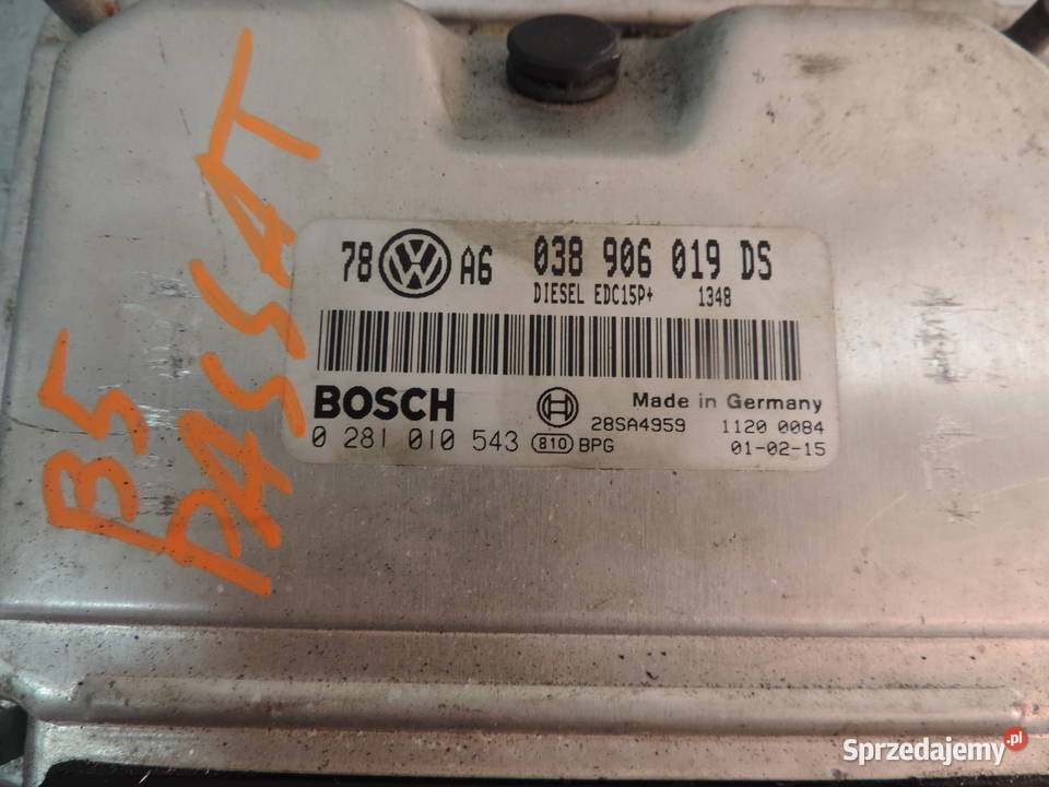 KOMPUTER SILNIKA VW PASSAT B5 FL 19 TDI małopolskie Nowy Sącz
