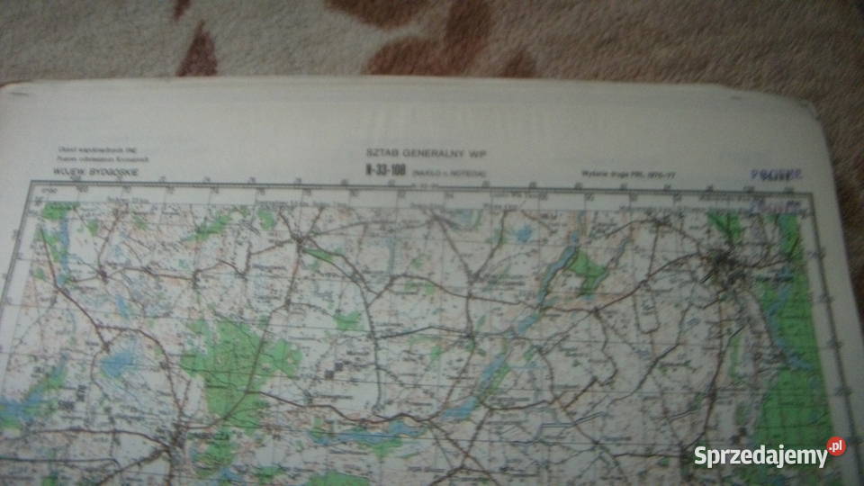 Wojskowe mapy tajne poufne PRL Golczowice