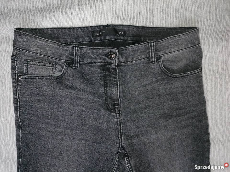 SPODNIE JEANSOWE SKINNY NEXT CIEMNO SZARE R 1644 Spodnie Łódź