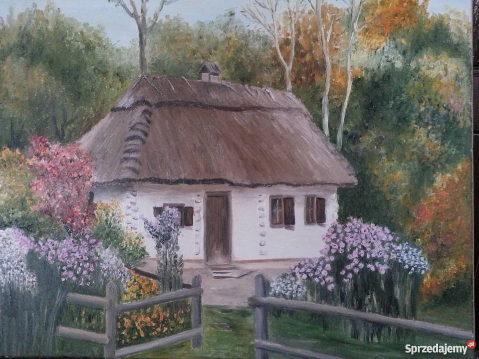 Obraz olejny Domek w barwach jesieni Zawoda sprzedam
