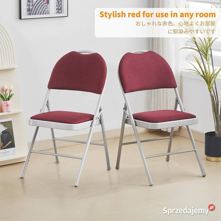 Krzesła składane BOOSDEN 2 sztuki Jadowniki