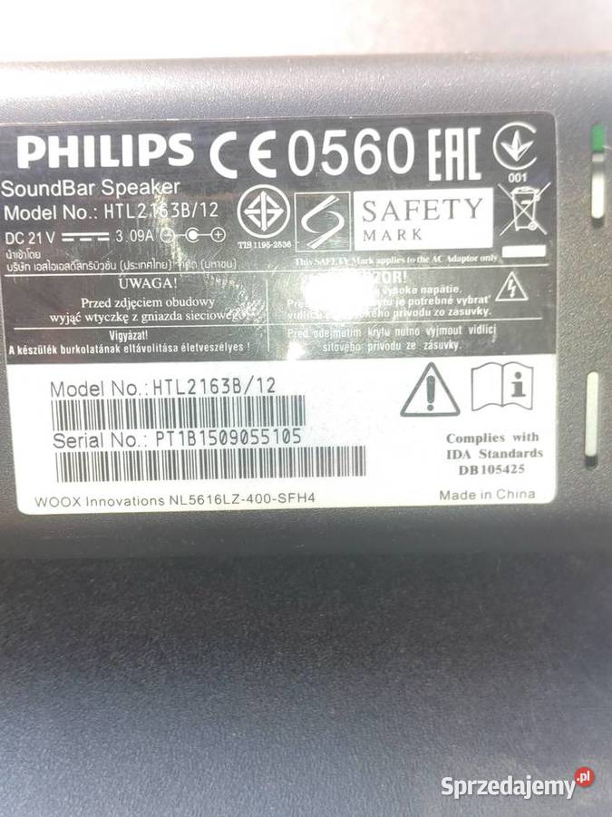 subwofer philips htl 2163b12 Pozostałe
