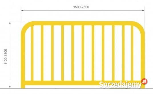Bariera chodnikowa U11a z pionowymi