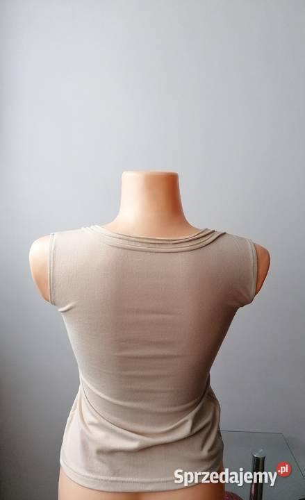 DAMSKI BEŻOWY TOP Z HAFTEM R UNIWERSALNY Łódź sprzedam