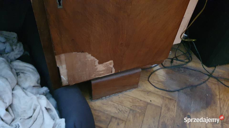 Komoda biurko duże z szufladą art Deco vintage