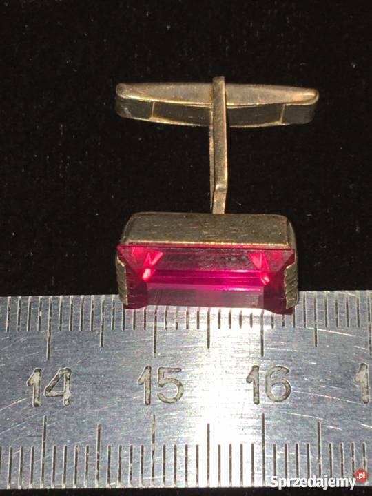 Antyk Srebrne spinki do mankietów z turmalinem Biżuteria dla Panów Lublin sprzedam