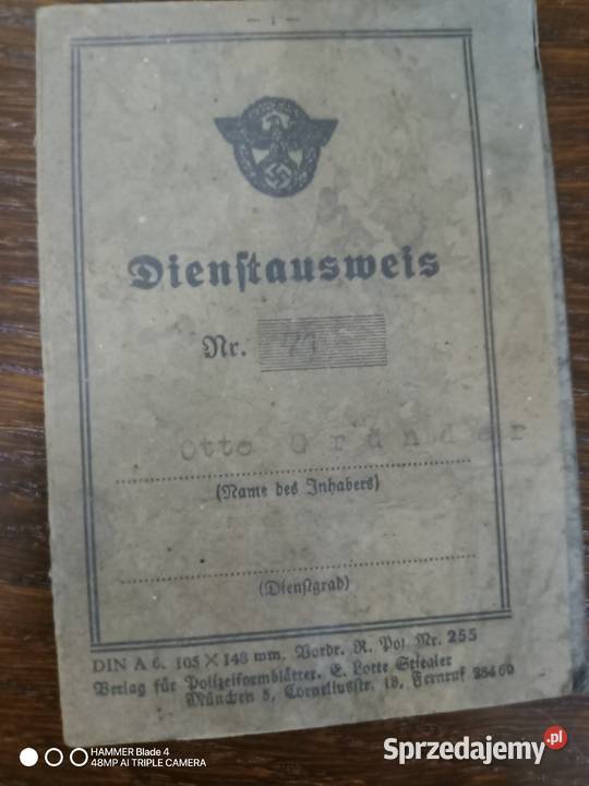 Militaria stare dokumenty Antyki, Sztuka, Kolekcje