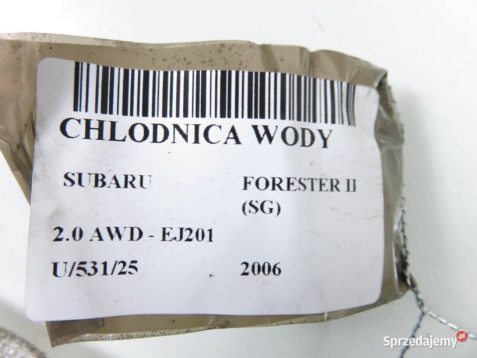 CHŁODNICA WODY SUBARU FORESTER II SG 20 AWD 125