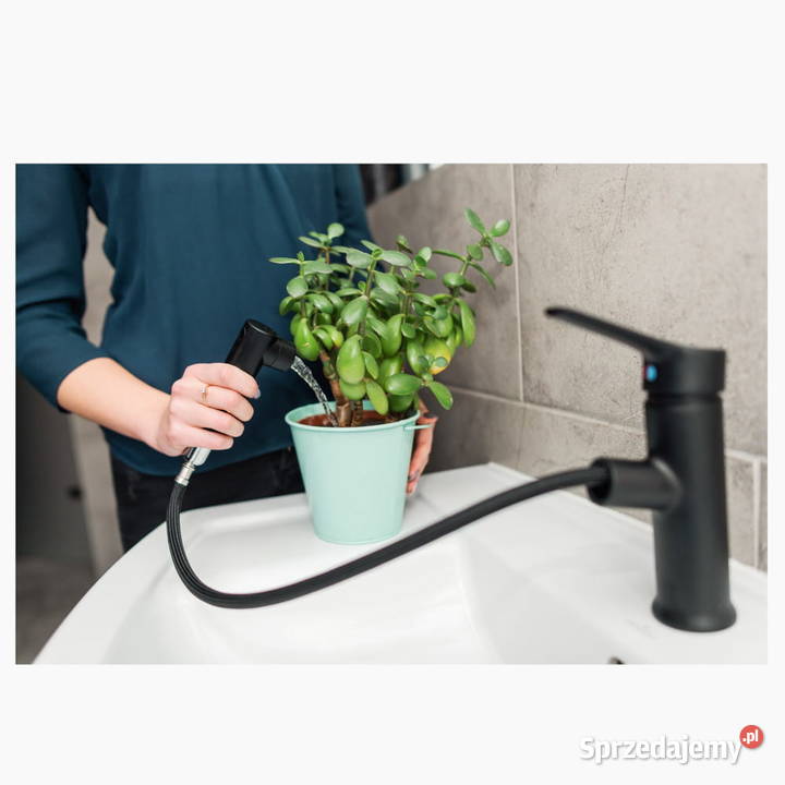 Bateria z wyciąganym wężem czarna