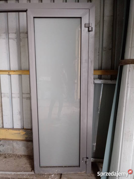 Okazja Drzwi aluminiowe dwuskrzydłowe wewnętrzne Brzóza Stadnicka