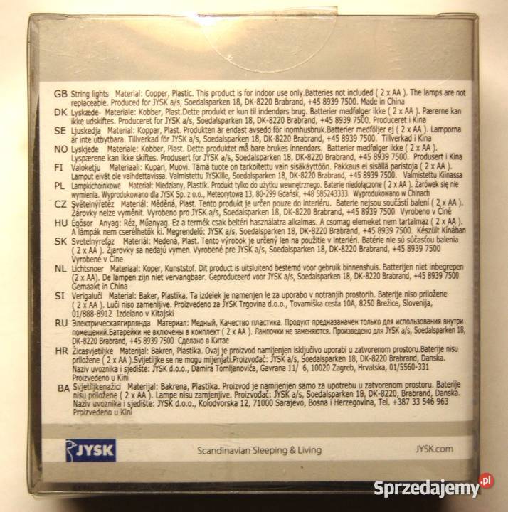 Jysk lampki choinkowe multicolor 20 LED 2 lubelskie Lublin sprzedam