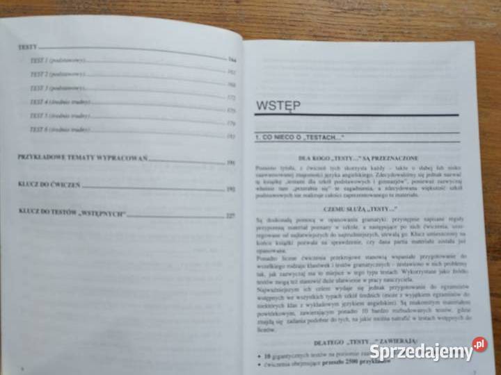 Testy gramatyczne z j angielskiego P Książki do nauki języka obcego Kraków