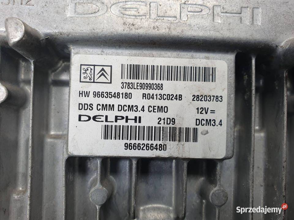 KOMPUTER SILNIKA ECU PEUGEOT 308 CC 9663548180 kujawsko-pomorskie Lipno