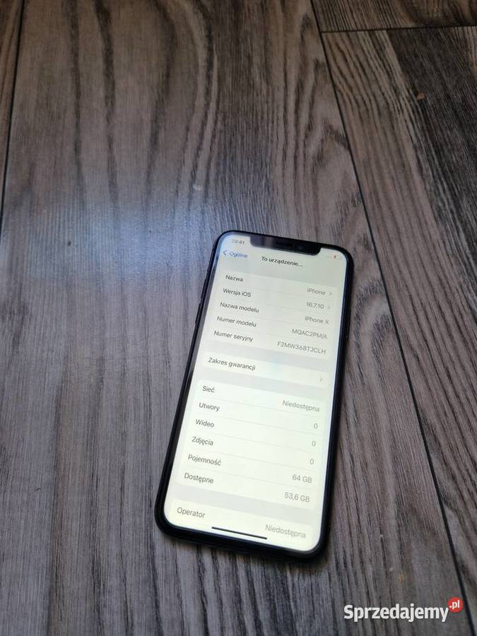 Apple iphone x 64gb czarny w super stanie Apple / iPhone małopolskie sprzedam