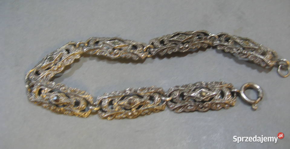 Srebrna Bransolerka z Markazytami Vintage