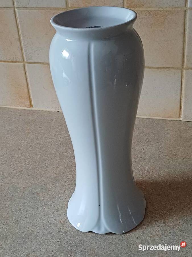 vintage wazon z białej porcelany Porcelana i szkło