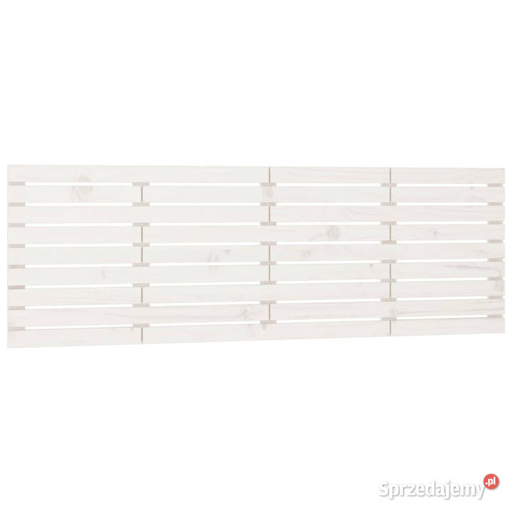 Wezgłowie łóżka białe 206x3x63 lite drewno Warszawa