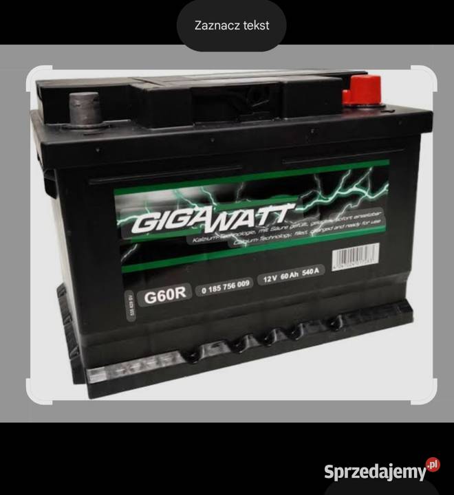 Akumulator 12V 60Ah 540A Rojewo