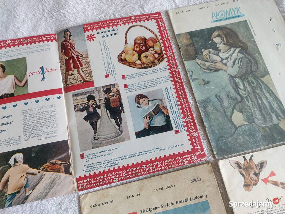 Stara Gazeta Płomyk zestaw z roku 1946 1947 Tarnów