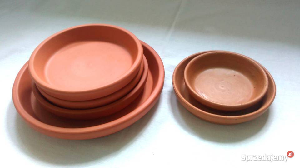 PODSTAWKI doniczek GLINA brązowa kpl6 NOWE Białystok