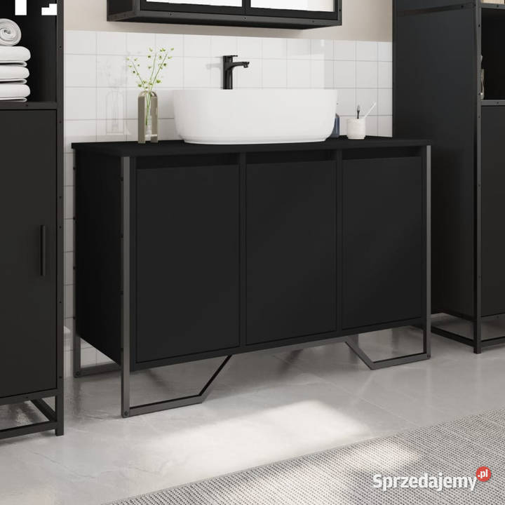 Szafka pod umywalkę czarna 91x35x60 WM848659 mazowieckie Warszawa
