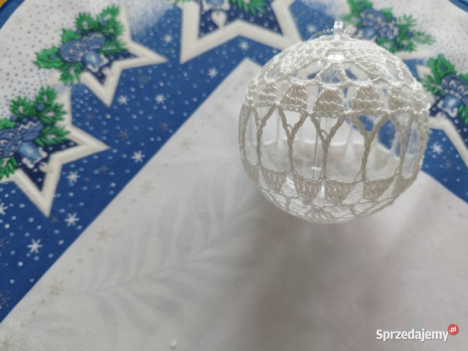 Bombki szydełkowe na akrylowych kulach Trzcinica sprzedam