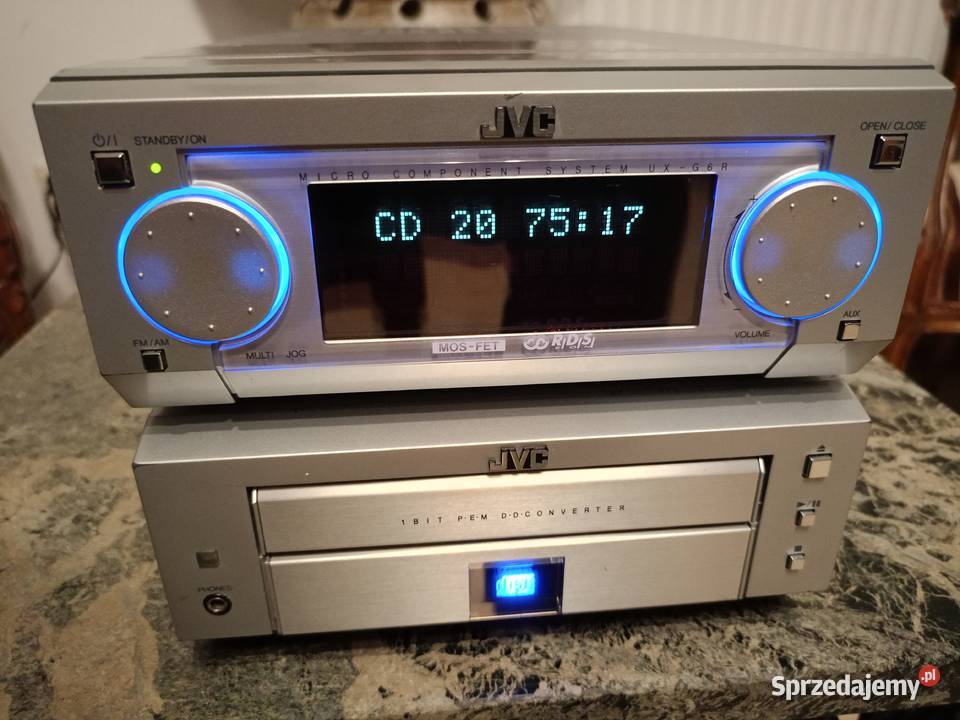 Zestaw JVC Amplituner RDS i Odtwarzacz CD Aux Drawski Młyn sprzedam
