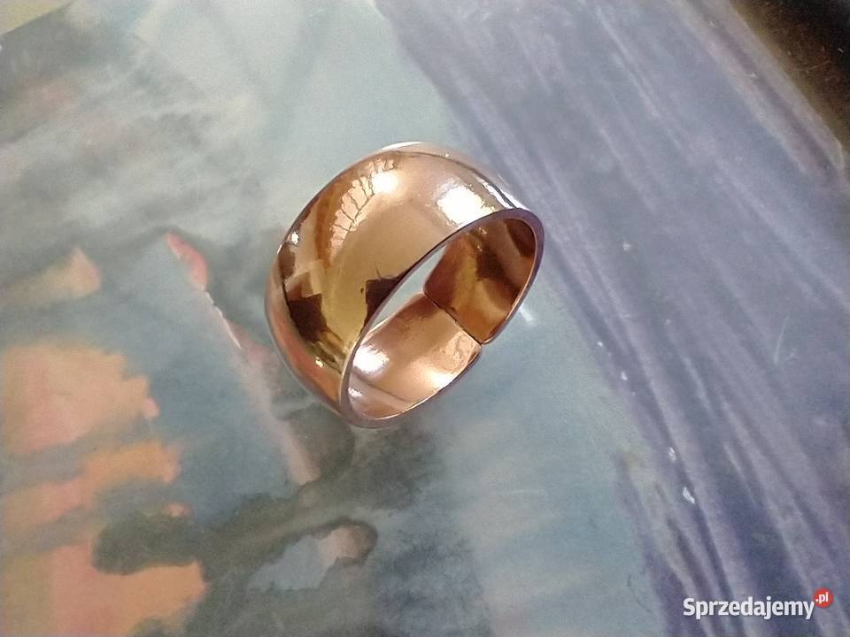 Klasyczna obrączka pierścionek czysta miedź