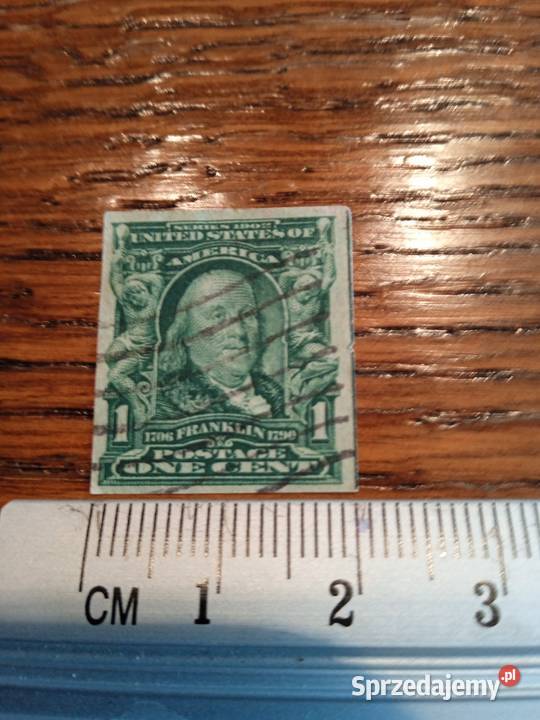 Benjamin Franklin znaczek USA Żabno