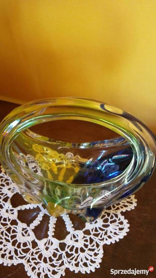 Kosz szkalny Hospodka Borocrystal Czechosłwoacja Łódź sprzedam