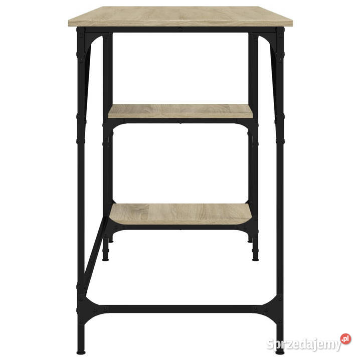 Biurko dąb sonoma 120x50x75 metal i materiał