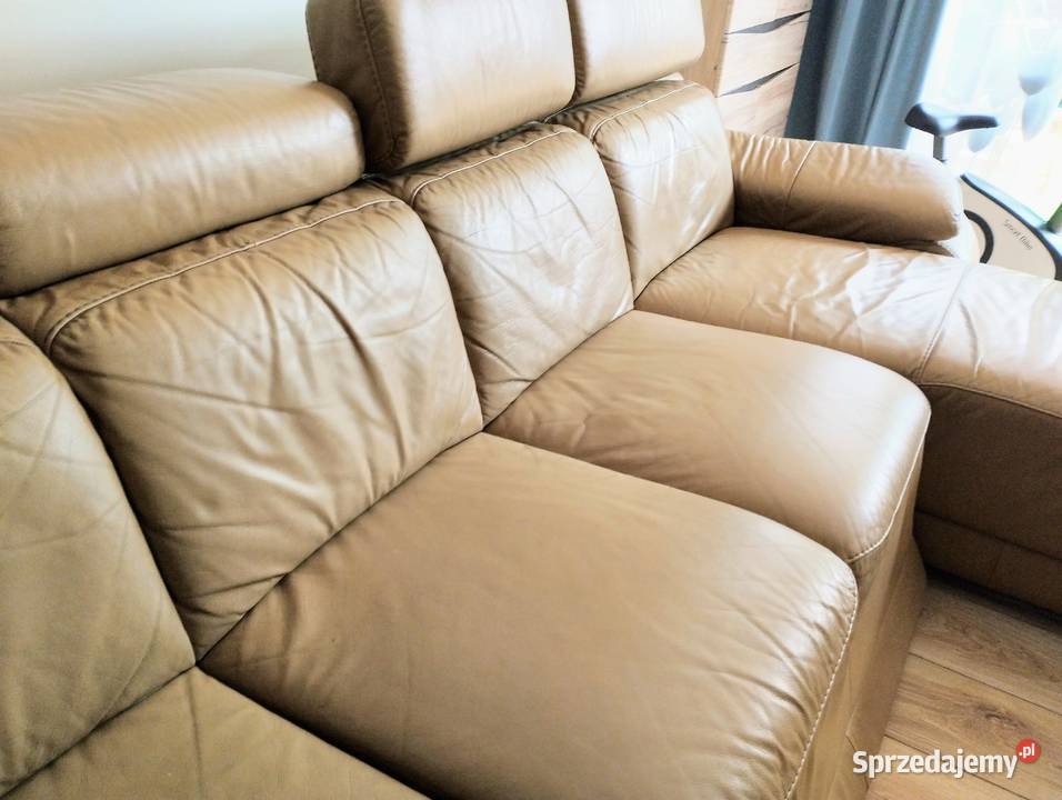 Okazja Sofa skórzana rozkładana