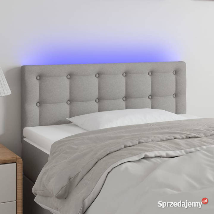 Zagłówek do łóżka z LED jasnoszary 80x5x7888 Warszawa sprzedam