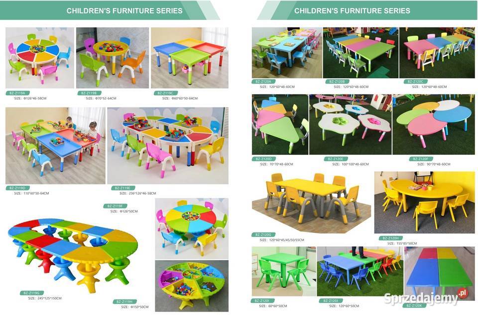 Krzesełka stoliki regulowane dzieci Słotwina sprzedam