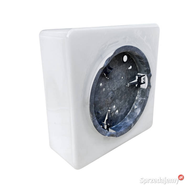 Biały szklany plafon kinkiet RZB Bamberg Niemcy mazowieckie