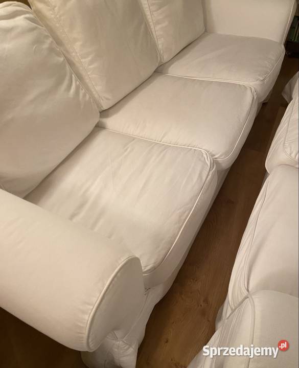 Sofa Ekrorp Ikea biała 3osobowa nierozkładana Skawina