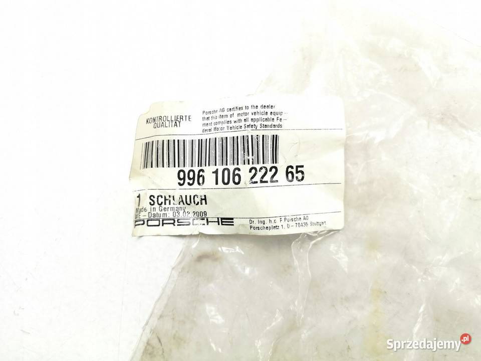 PRZEWÓD CHŁODNICY WODY PORSCHE 996 19982005 ORI osobowe lubelskie sprzedam