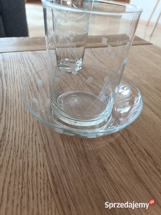 Ładne szkło PRL z cienkiego szkła Warszawa