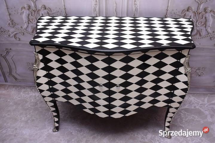 Królewska Biało Czarna Komoda Vintage Szafa Kraków sprzedam