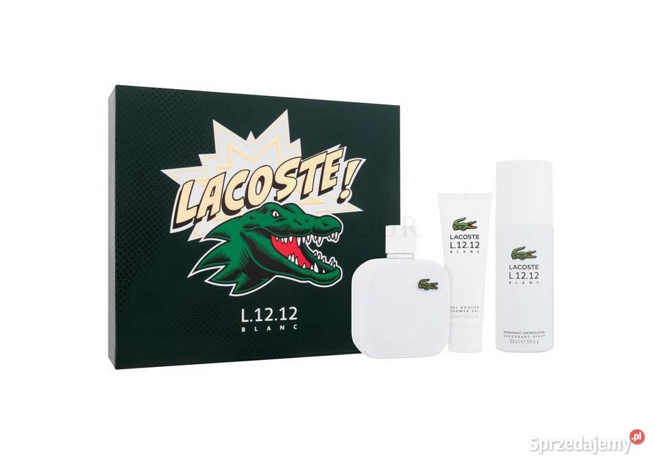 Zestaw mężczyzn LACOSTE L1212 BLANC nowy na Dęblin