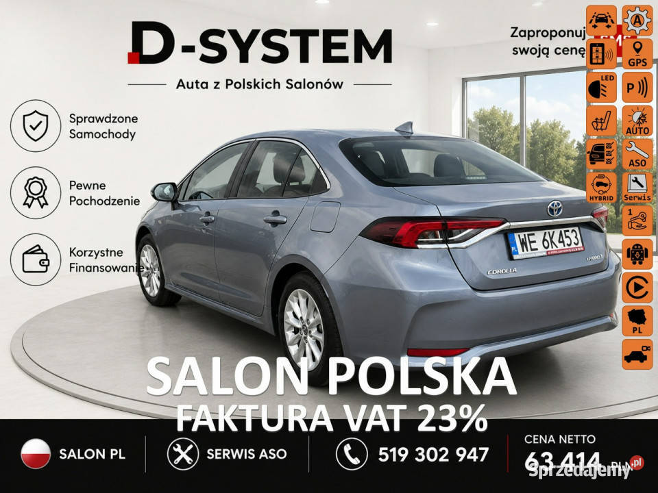 Toyota Corolla 22 Salon Polska 18 HYBRID 1wł z Białystok sprzedam