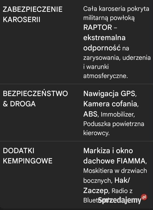 5 osobowy Kamper Kampervan Jumper Czeczewo