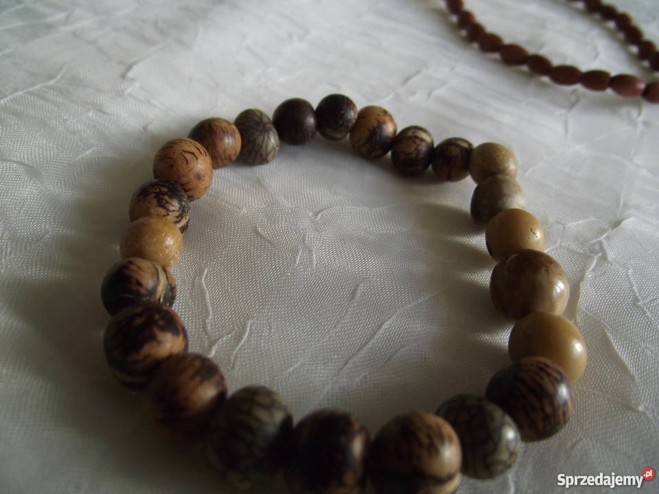 BRANSOLETKI Z NATRURALNYCH KORALIKÓW DREWNIANYCH Piła