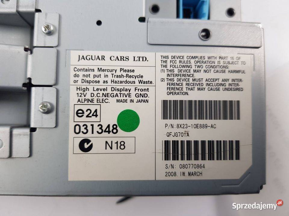 WYŚWIETLACZ PANEL 8X2310E889AC JAGUAR XF I kujawsko-pomorskie Lipno