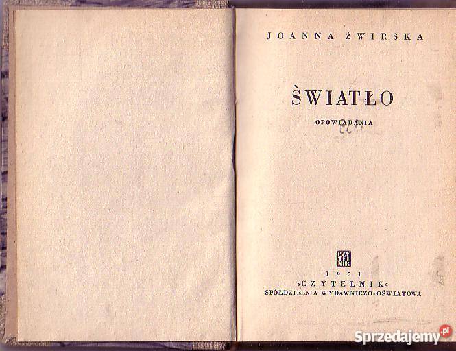 9552 ŚWIATŁO OPOWIADANIA JOANNA ŻWIRSKA Czyrna