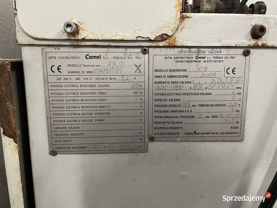 Wytwornica pary comel plus stół do prasowania Ostrowiec Świętokrzyski