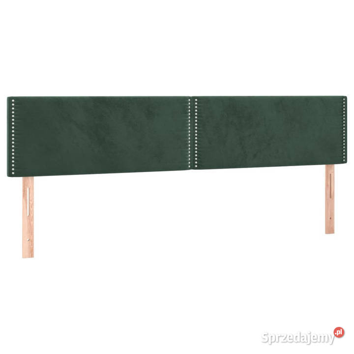 Zagłówek do łóżka z LED ciemnozielony 180x5x7888